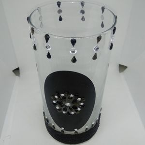 Black and Clear Gem Vase